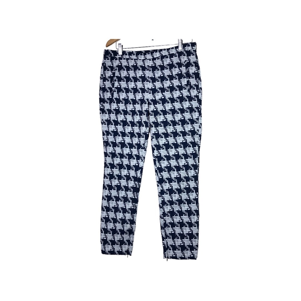 Zara. Zara Basic White Navy Patterns Lightweight … - image 1